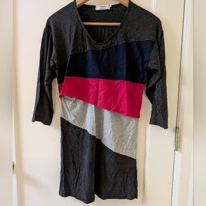 Happy Mama Colorblock Maternity Nursing Tunic - Size XL - NWOT